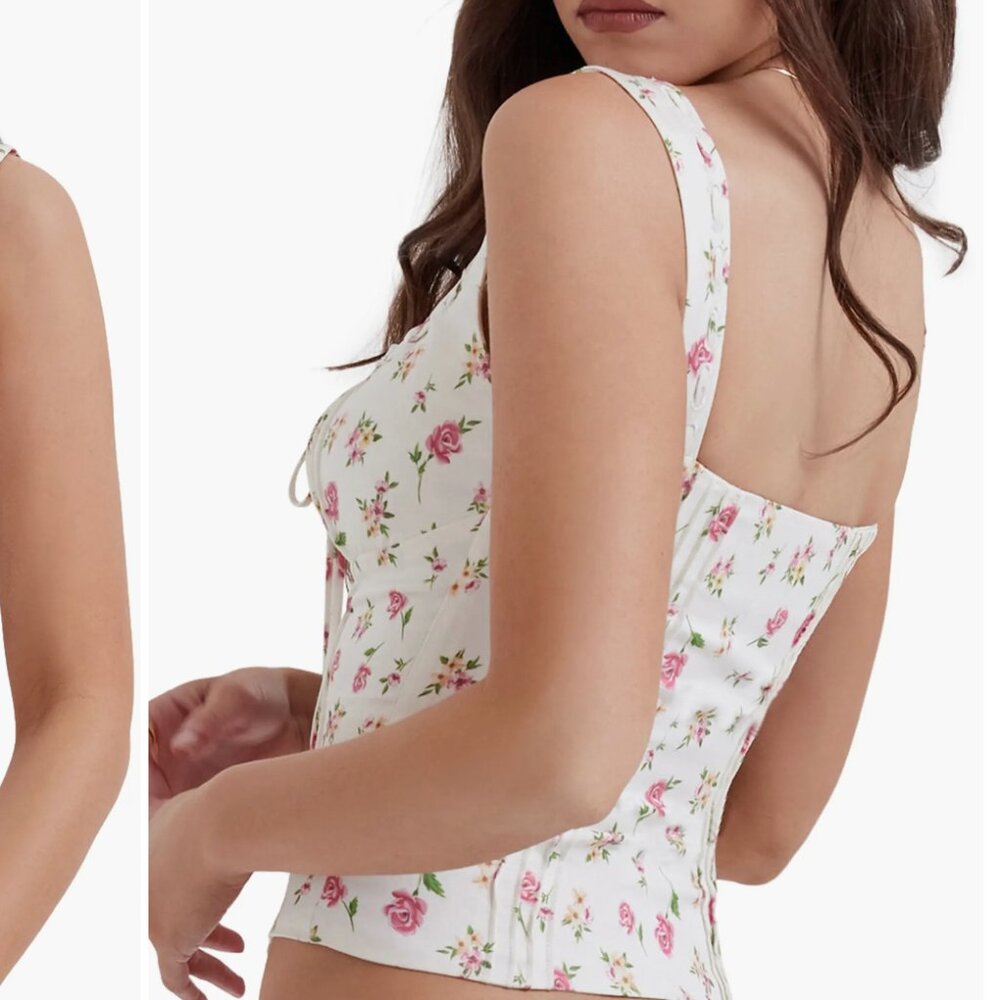 House of CB Chicca Square Neck Corset Top - M - Picture 2 of 2